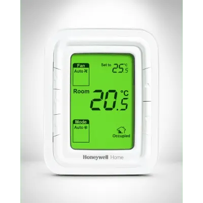 Termostato Digital / Fan and Coil 2 y 4 Tubos / 3 Velocidades / 120 VCA / Pantalla LCD Vertical / 10 a 32 °C