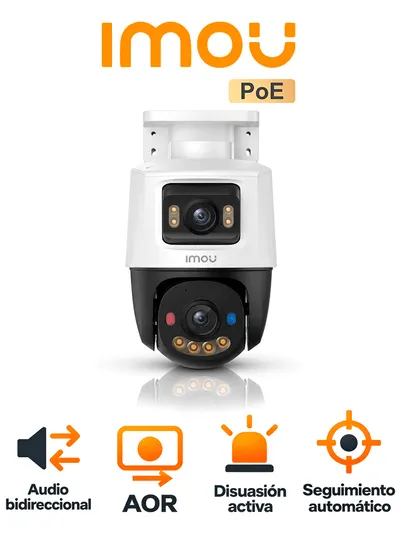 Cámara de seguridad IMOU PS70F 6MP con doble lente y PoE