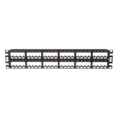 Panel de Parcheo Modular / 48 Puertos / 2UR / Montaje al Ras / Sin Blindaje / 19' Rack