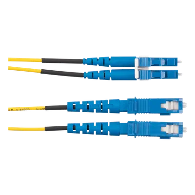 Jumper de Fibra Óptica / Monomodo OS2 9/125 / LC-SC Duplex / OFNR Riser / LSZH / 50 m (164 ft) / Amarillo