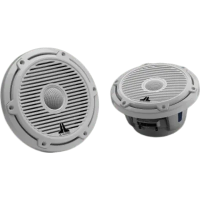 Par de Bocinas Náuticas Coaxiales / 7,7" (196 mm) / Rejilla Clásica Blanca / 100 W RMS / 4 Ω / 45 Hz - 25 kHz / Tweeter Cúpula de Seda 25 mm (1") / Cono Polipropileno Relleno de Mica / Sin Iluminación LED / Montaje 159 mm (6.25")