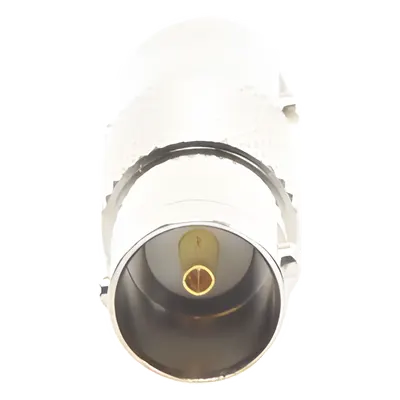 Adaptador Coaxial Tipo Barril / BNC Hembra a BNC Hembra / 75 Ohm / Níquel-Oro-Teflón / 32.5 mm Largo