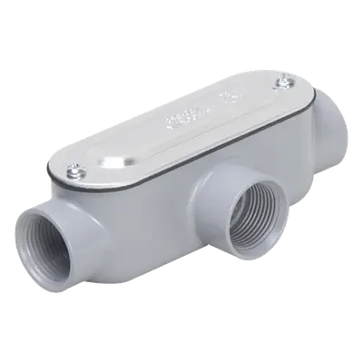 Caja de registro tipo T Hubbell Taymac HUB-RLT-050 para conduit de 1/2 in