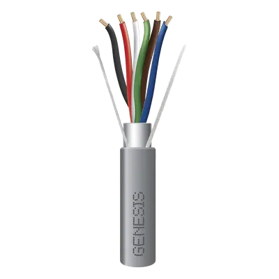 Cable Multiconductor Blindado Plenum / 6x22 AWG / 305 m (1000 ft) / Clasificación CMP-CL3P-FPLP / Color Gris