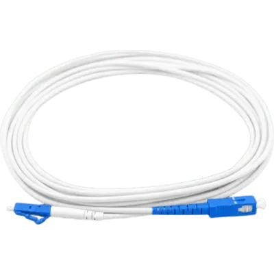 Jumper de Fibra Óptica / Monomodo G.657A2 / Simplex / SC/UPC a LC/UPC / 3.0 mm / 2 m (6.56 ft) / Blanco