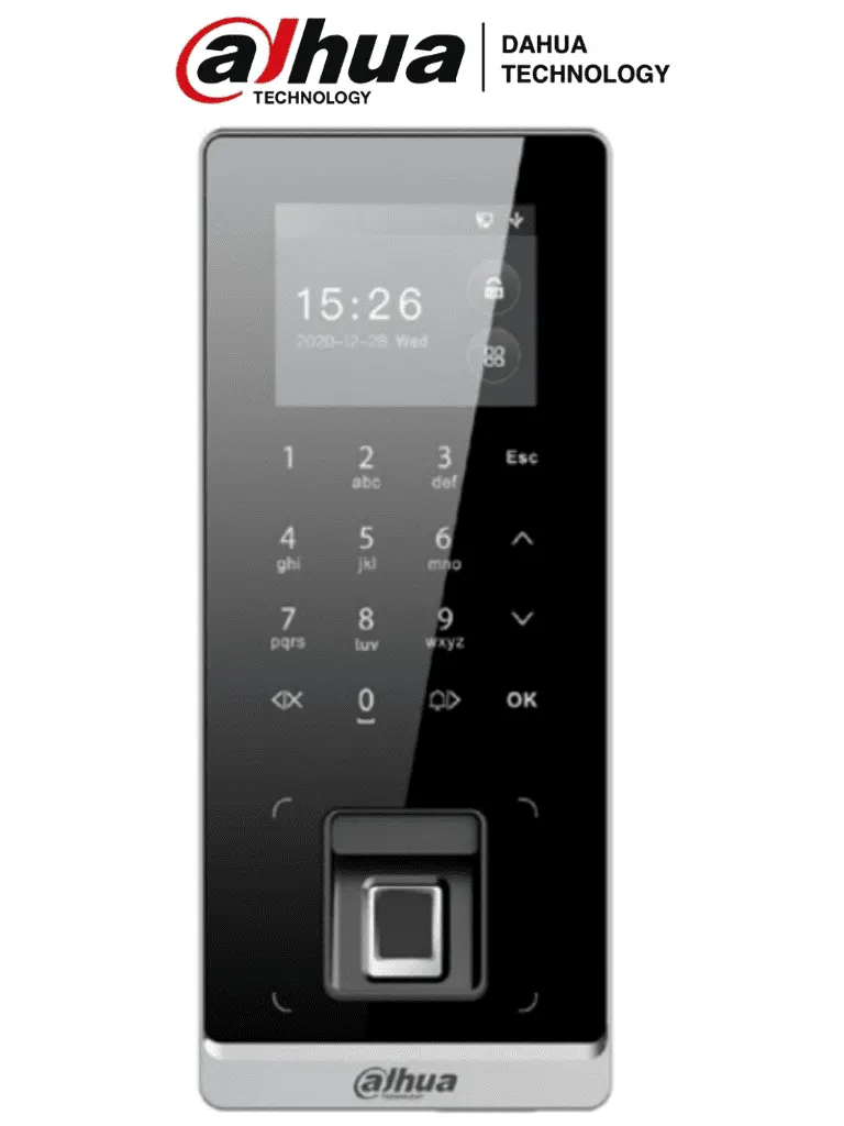 Control de acceso Dahua DHI-ASI2212H-W con huella y Mifare
