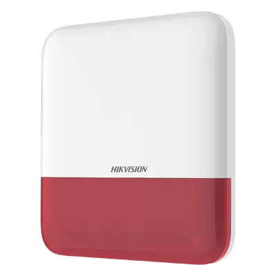 Sirena inalámbrica HIKVISION DS-PS1-E-WB/R con estrobo y 110 dB