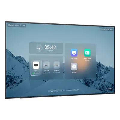 Pantalla Profesional para Videoconferencia / 75 pulgadas / 4K UHD IPS 10-bit / Wi-Fi 6 / Bluetooth 5.1 / Android 13 / Gestión Centralizada