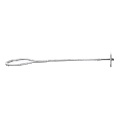 Ancla de Pared o Losa / Argolla 1/2' / Galvanizado por Inmersión / 64.4 cm (21.1 in) Largo / Torre hasta 30 m (98.4 ft)