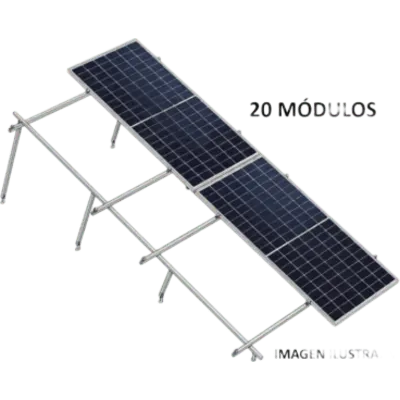 Sistema de montaje solar BASEL KITBASEL2X10 para 8 módulos en losa plana