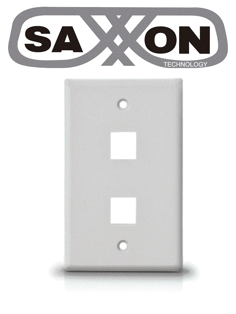 Placa de pared SAXXON A175-2A vertical con 2 puertos Keystone