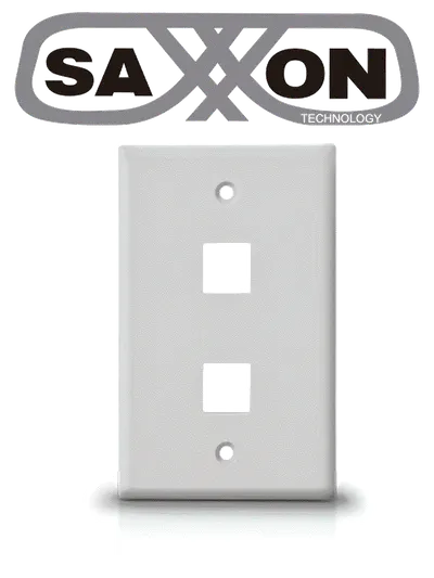 Placa de pared SAXXON A175-2A vertical con 2 puertos Keystone