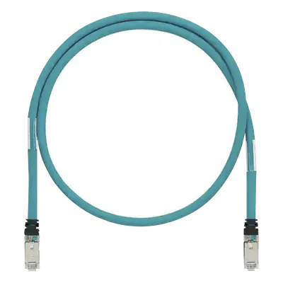 Patch Cord Cat6A Industrial 600V / Blindado SF/UTP / 26 AWG / 2.5 m (8.20 ft) / Aqua