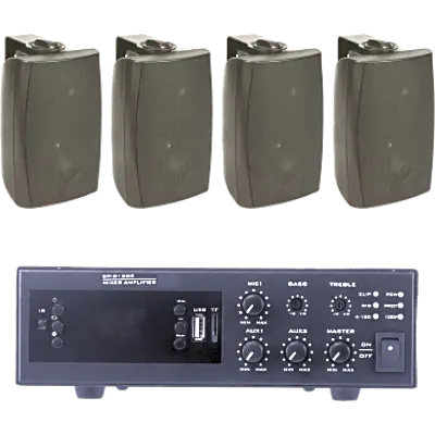 Kit de audio EPCOM PROAUDIO EPB120E/4WS con amplificador de 120 W