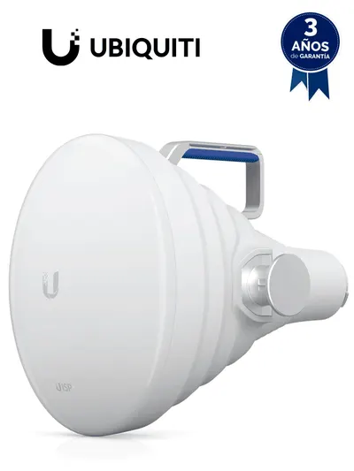 UBIQUITI UISP-HORN - Antena Sectorial 30° tipo Horn para Multipunto, 19.5 dBi. Rango extendido 5.15 - 6.875 GHz. Alto aislamiento al ruido. Compatible solo con AF5XHD, RP5ACGEN2 y LTURocket