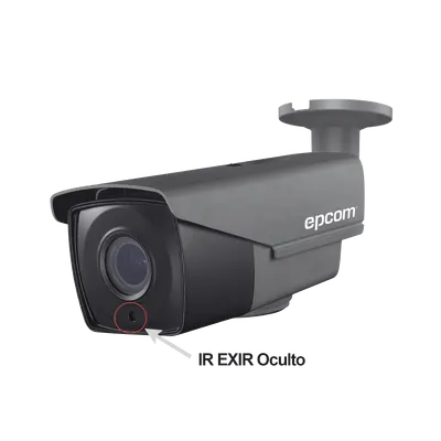 Bullet TURBO 1080p / CLIMAS EXTREMOS / Lente Mot. 2.8 a 12 mm / IR EXIR Inteligente 40 mts / Exterior IP66 / Híbrida / WDR Real 120 dB