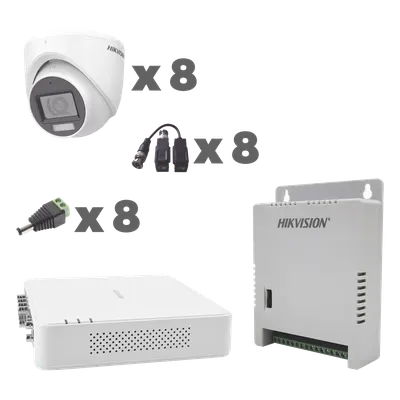 Kit de videovigilancia Hikvision KH1080P8EWFH con 8 cámaras 1080p