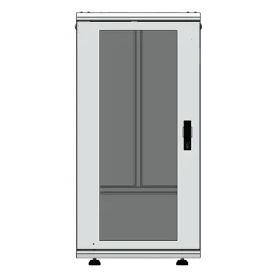 Gabinete rack de piso LINKEDPRO LES-60-60-24UGW de 24U con puerta de vidrio