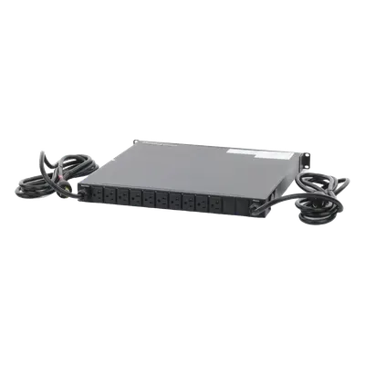 PDU Monitoreable ATS / 10 Salidas 5-15R / 20 A / 120 Vca / 1UR Horizontal / Conmutación IP / LCD 2.00 pulgadas