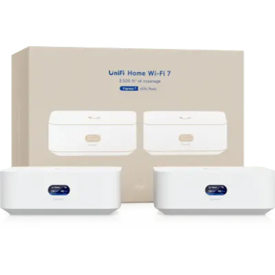 Kit Wi-Fi 7 / Cobertura 325 m² (3,500 ft²) / Mesh 2 Nodos / WAN 10GbE / 5.7 Gbps en 6 GHz / 300 Clientes