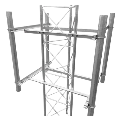 Brazo Lateral para Antenas Sectoriales / 4 Sectores / Tubo Ø 2' / Altura 1 m (3.3 ft) / Galvanizado en Caliente / Compatible STZ30G/35G/45G