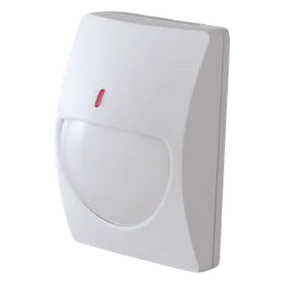 Sensor de Movimiento PIR / Interior / Cobertura 15 m (49 ft) / Patrón dual ajustable / Alambrico / Compensación térmica