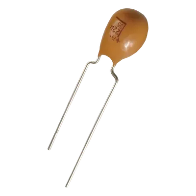 Capacitor de Tántalo / 2.2 µF / 25 V / ESR 6 Ω / Tolerancia 10% / Radial 2.5 mm / -55°C a +125°C