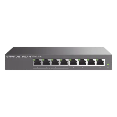 Switch Gigabit PoE+ Grandstream GWN7701P de 8 puertos y 60 W