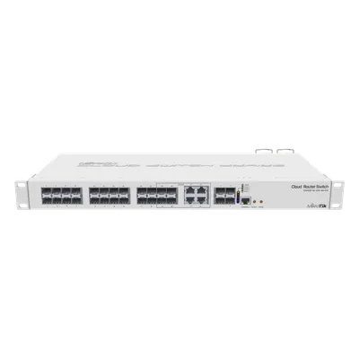 Switch Administrable L3 / 28 Puertos Configurables / 20 SFP + 4 SFP+ 10G + 4 Combo / 1U Rack / Dual Boot / Redundancia de Energía