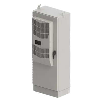Gabinete para Exterior Tipo 4X Doble Puerta de 43 UR / Aluminio Soldado / 2134 x 762 x 1118 mm (84 x 30 x 44 in) / Exterior IP66 / Montaje Almohadilla / Aire de Precisión / Gris RAL 7035