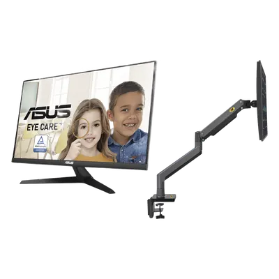 Kit de Montaje Articulado / Monitor 27" Full HD / 75 Hz / 250 cd/m² / VESA 75x75-100x100 / Carga 15 kg / Altura 320 mm / 1.05 ft