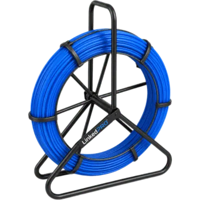 Guía de Jalado de Cables Tipo Cobra / Fibra de Vidrio / 6 mm x 100 m (328 ft) / No Conductora / HDPE Resistente a UV