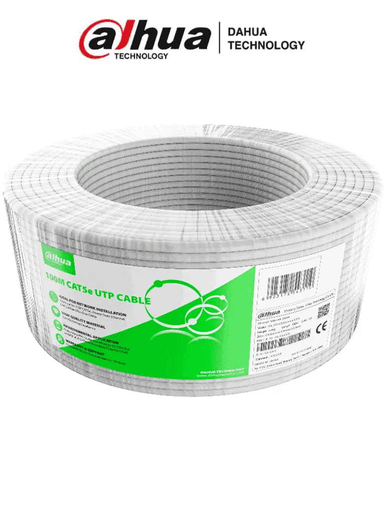 Cable UTP Cat 5e Dahua DH-PFM922I-5EUN-C-100 de 100 metros