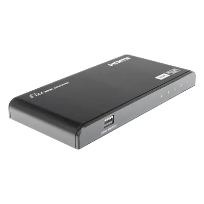 Divisor (Splitter) HDMI 4K de 1 Entrada a 4 Salidas (Simultaneas) / Soporta 4K×2K  / Ajuste de resoluciones EDID / HDR / HDMI 2.0 /  HDCP 2.2  / Permite mezclar pantallas en 4K y 1080P