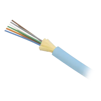 Cable de Fibra Óptica / 6 Hilos / OM3 50/125 µm / Tight Buffer 900 µm / Dieléctrico / Plenum OFNP / 1 Metro (3.28 Pies)