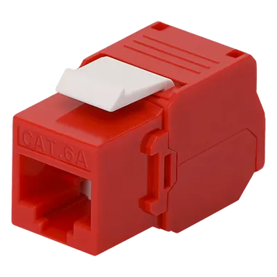 Módulo jack keystone LINKEDPRO LP-KJ-6A-TTRD Cat6A rojo