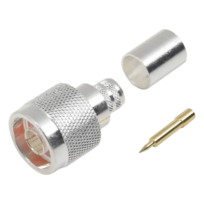 Conector N macho RF Industries RFN-1006-3I para cable coaxial