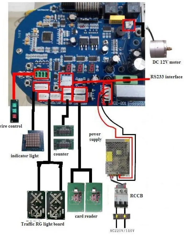 Tarjeta de control WEJOIN WJTSBRD para torniquetes WJTS112 y WJTA122