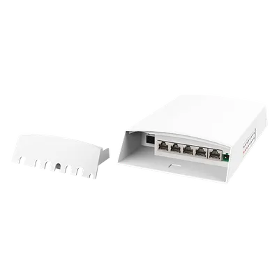 Switch PoE para Exterior / 4 Puertos PoE / 802.3 bt 60W / 24V Pasivo 12W / 802.3 af/at 30W / IP55 / -30°C a 70°C / Protección 6kV