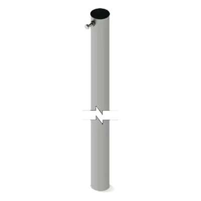 Mástil Telescópico Ligero / 3 m (9.8 ft) de Altura / 2" de Diámetro / Acero Galvanizado Calibre 20 / 4.5 kg / Antenas < 25 cm
