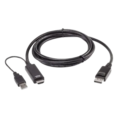 Cable conversor ATEN 2L7D02HDP HDMI a DisplayPort True 4K a 60 Hz