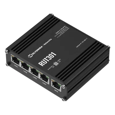 Router industrial Teltonika RUT301 con 5 puertos Ethernet y VPN
