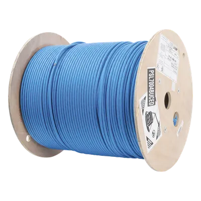 Bobina de Cable Blindado S/FTP / Cat7 / 4 Pares / 23 AWG / LSZH / 500 m (1640 pies) / Azul