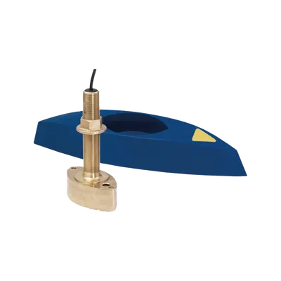 Transductor Thru-Hull / Bronce / Diseño Compacto / Desviador de Agua Aerada / Retornos de Eco Sólidos