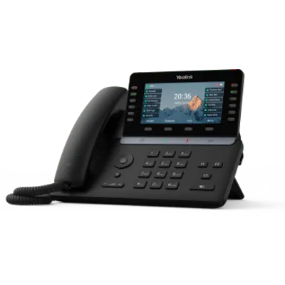 Teléfono IP Empresarial Yealink SIP-T85W Prime Business con Pantalla Ajustable de 5.5 Pulgadas, Audio HD Potenciado por IA y Conectividad WiFi 6 Bluetooth 5.0 para 16 Cuentas SIP