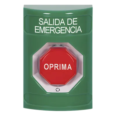 Botón de salida de emergencia STI SS2109EX-ES con texto en español