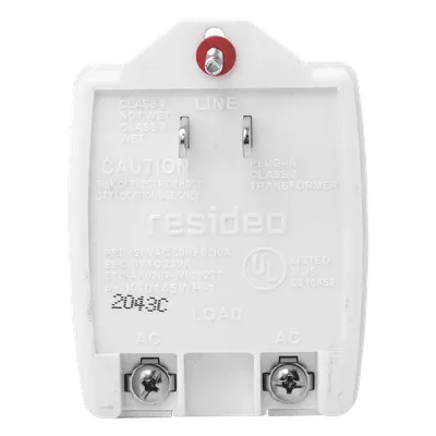 Transformador de pared Honeywell K10145WH-1 de 9 Vca y 25 VA