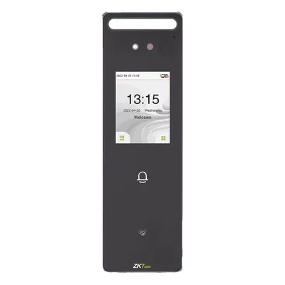 Terminal de Control de Acceso / Reconocimiento Facial y QR / Pantalla Táctil 2.4 Pulgadas / IP65 / 1 Puerta / 500 Usuarios Faciales