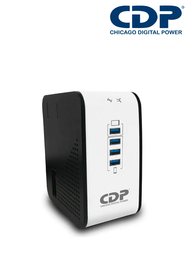 Regulador de voltaje CDP R2CU-AVR1008 de 1000 VA con puertos USB
