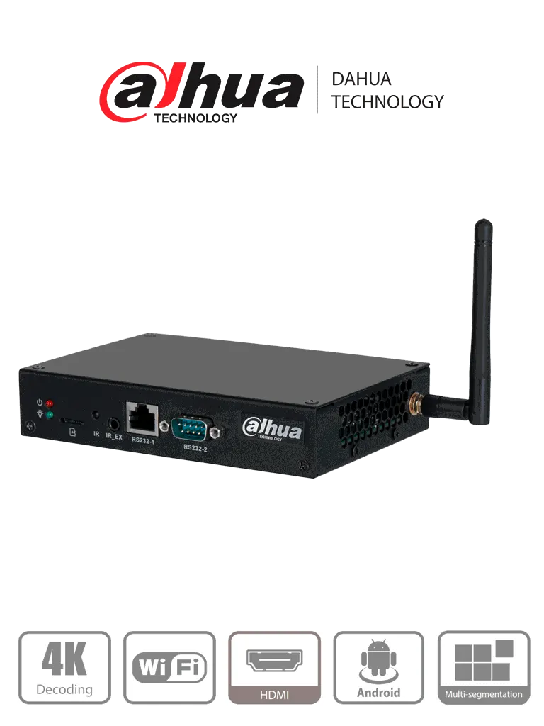 DAHUA DHI-DS04-AI400 - Caja Multimedia para Publicidad/Señalización Digital/ Android/ Compatible con Software MPS para Administración/ Ethernet/solución ideal para integrarse con monitores, videowalls en entornos comerciales, retail, hoteles y más